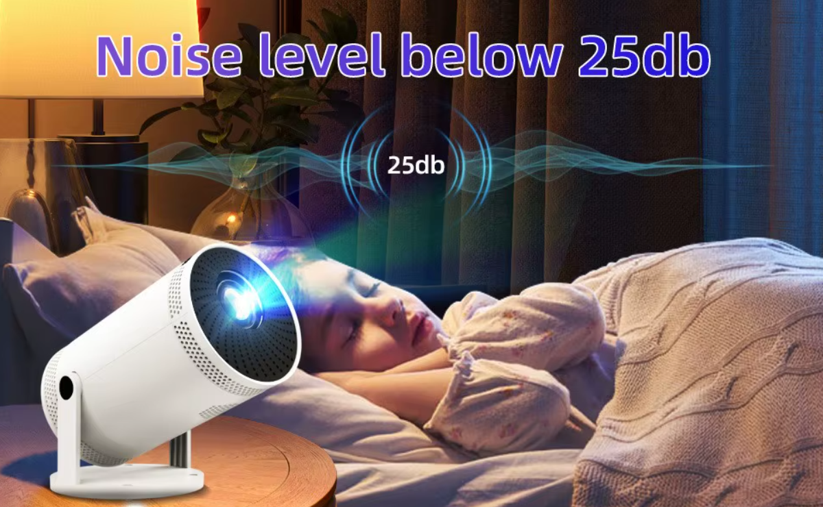 Portable Android 11 Projector – 260 ANSI Home Theater Projector | HD 720P with 4K Support, Bluetooth 5.0 &amp; Built-in Speaker
