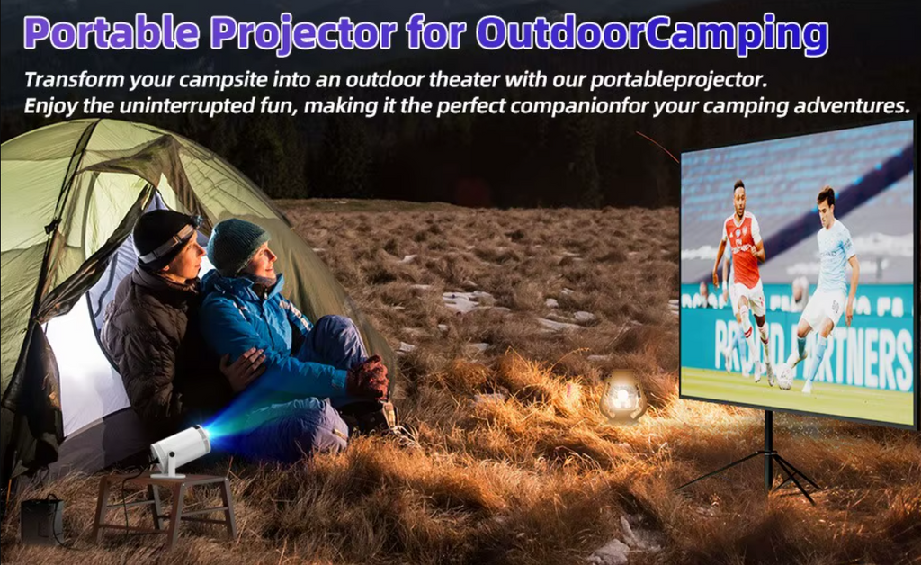 Portable Android 11 Beamer – 260 ANSI Home Theater Projector | HD 720P with 4K Support, Bluetooth 5.0 & Built-in Speaker