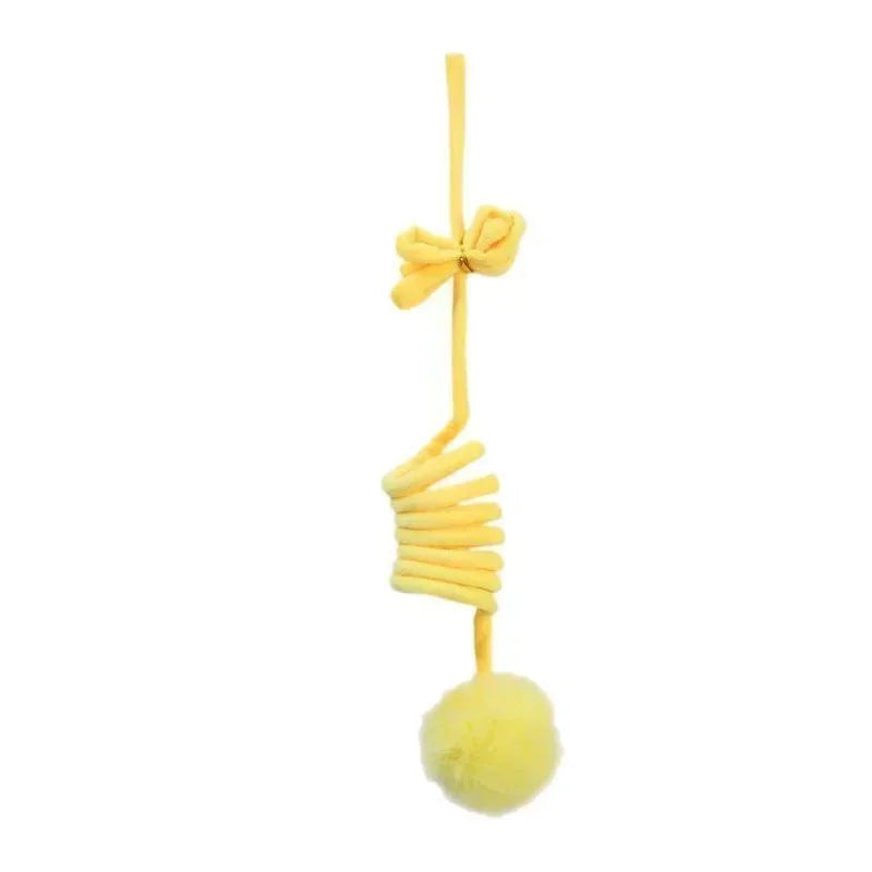 Interactive Cat Toy Set – Spring Rope Ball &amp; Plush Wand for Play &amp; Training