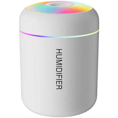 Mini USB Air Humidifier 180ML – Portable Aroma Diffuser with LED Lights for Car, Home &amp; Bedroom
