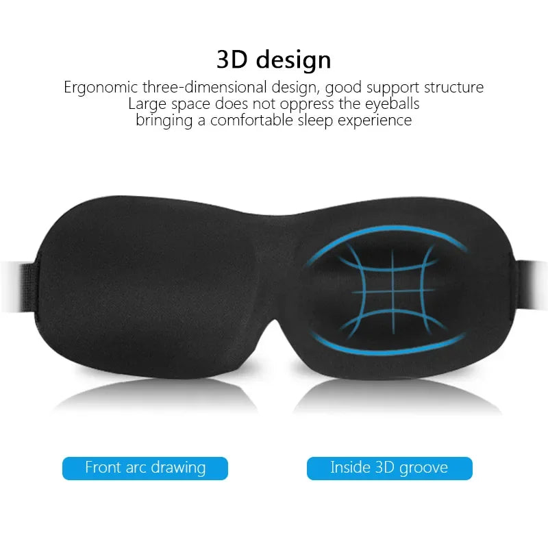 Lightweight 3D Sleep Mask – Soft Contoured Eye Shade for Travel & Rest