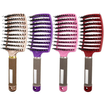 Professional Hairbrush with Scalp Massage – Detangles &amp; Cares For Any Hair Type
