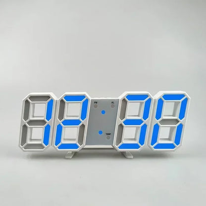 Digital LED Wall Clock – Modern Alarm Clock with Calendar &amp; Brightness Adjustment | 24×9 cm