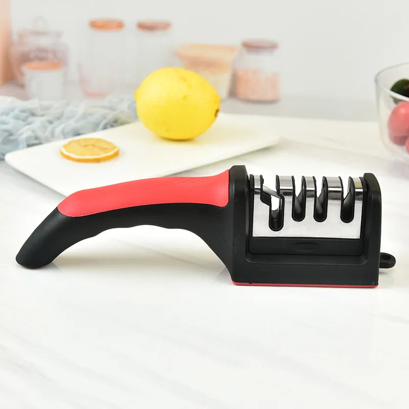 4-Stage Knife Sharpener – Multi-Functional Handheld Sharpening Tool for Kitchen Knives