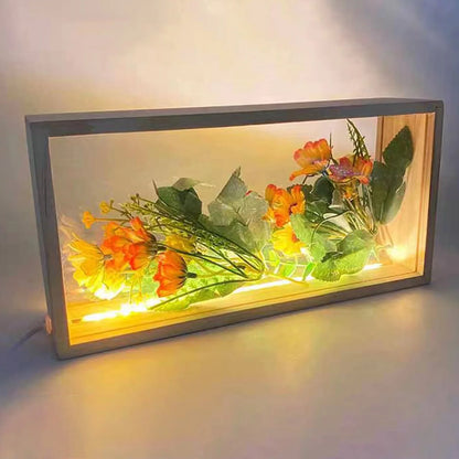 LED Photo Frame with Ambient Lighting – Wooden Decorative Frame 26×13 cm