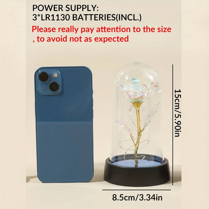 Colorful LED Rose Night Light – Romantic Gift for Valentine's Day