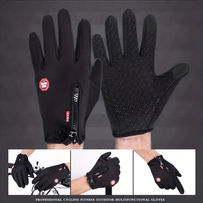 Winter Gloves with Touchscreen – Unisex Warm & Windproof Gloves for Cycling, Driving & Motorcycle