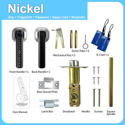 Smart Fingerprint Password Lock - Keyless Entry Lock for Bedroom, Garage, Hotel &amp; Living Room