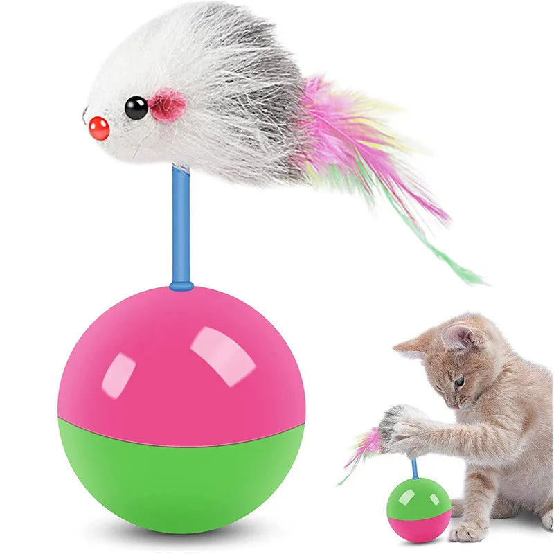 Interactive Cat Toy Set – Mouse Tumbler & Teaser Toys for Cats & Dogs