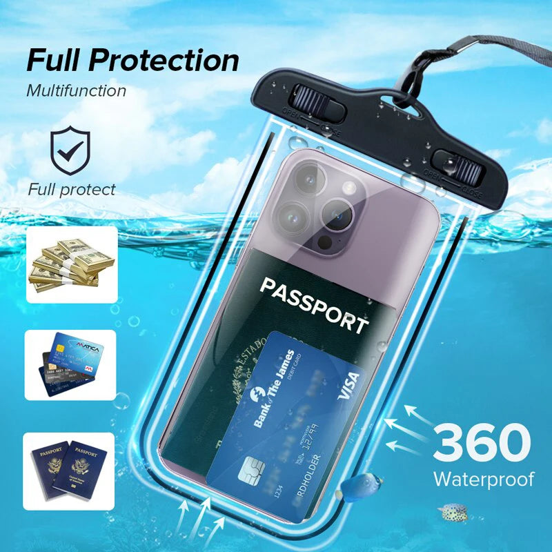 Waterproof Phone Pouch – Universal Underwater Case for Swimming & Water Sports