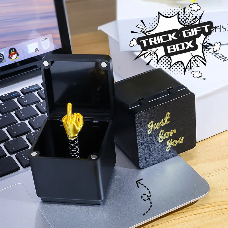 Funny Middle Finger Gift in Box – Fun Prank Gift for Office & Home