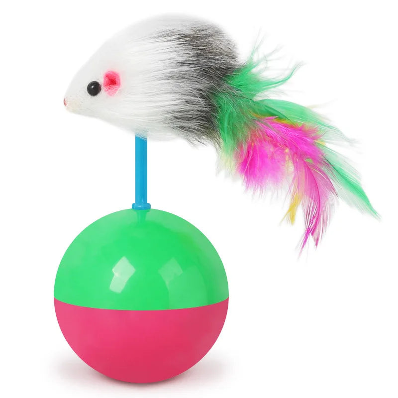 Interactive Cat Toy Set – Mouse Tumbler & Teaser Toys for Cats & Dogs