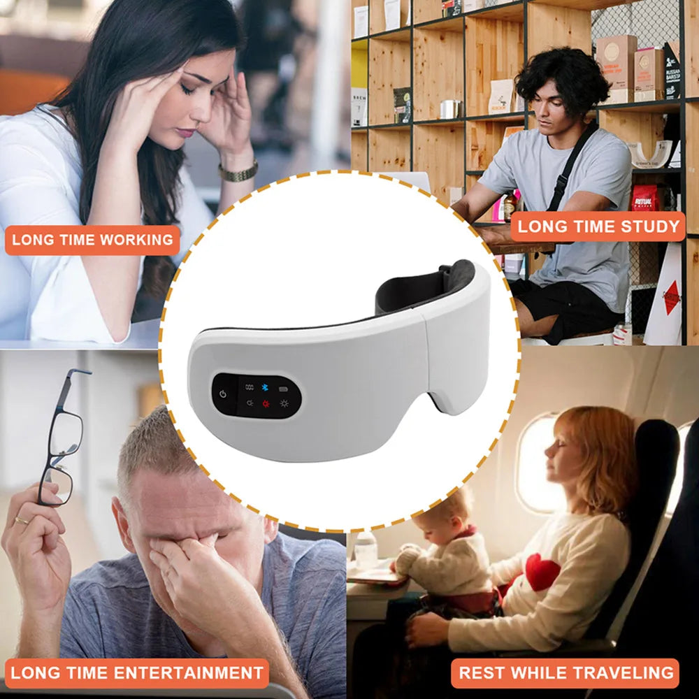 Smart Electric Eye Massager - Bluetooth Music & Heat Therapy
