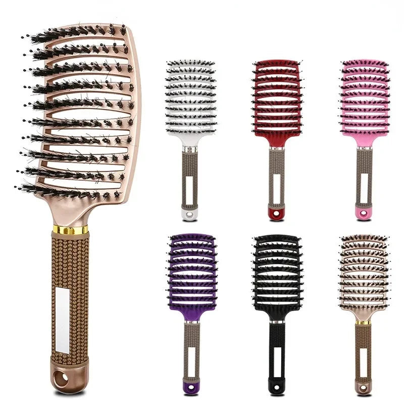 Professional Hairbrush with Scalp Massage – Detangles &amp; Cares For Any Hair Type