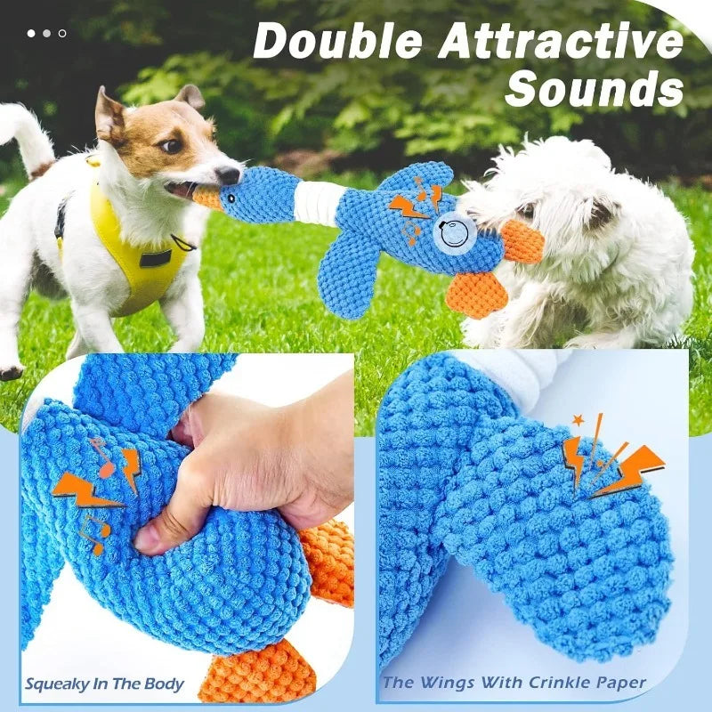 Durable Plush Chew Toy for Cats &amp; Dogs – Interactive Squeaky Toy for Aggressive Chewers
