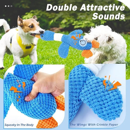 Durable Plush Chew Toy for Cats &amp; Dogs – Interactive Squeaky Toy for Aggressive Chewers