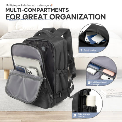 Expandable Travel Backpack with Air Compression – Cabin-Approved Hand Luggage