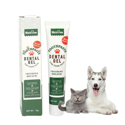 Pet Toothpaste for Dog &amp; Cat – Vanilla &amp; Beef Flavor | Safe &amp; Edible
